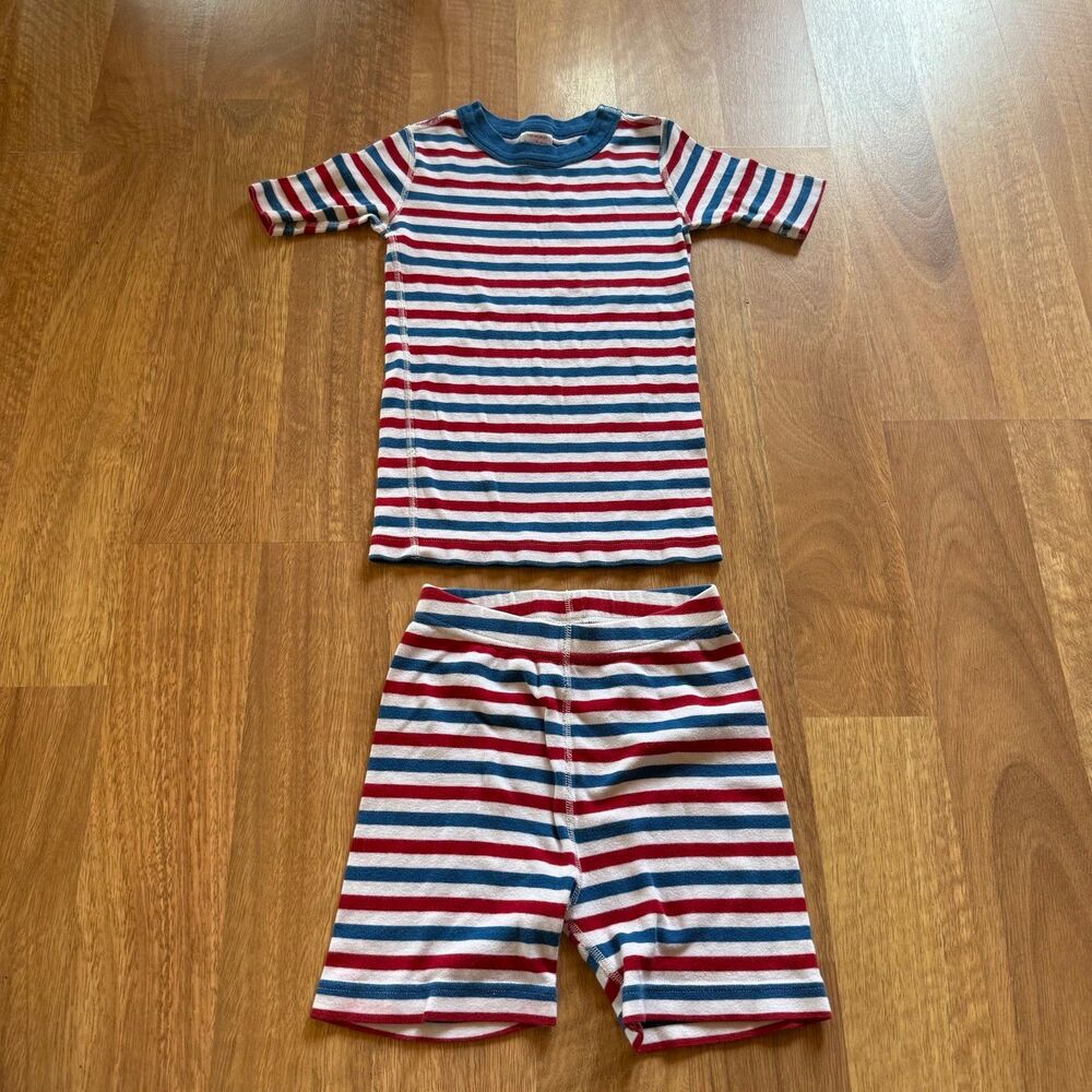 Hanna Andersson Striped short john pajamas